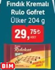 ÜLKER FINDIK KREMALI RULO GOFRET